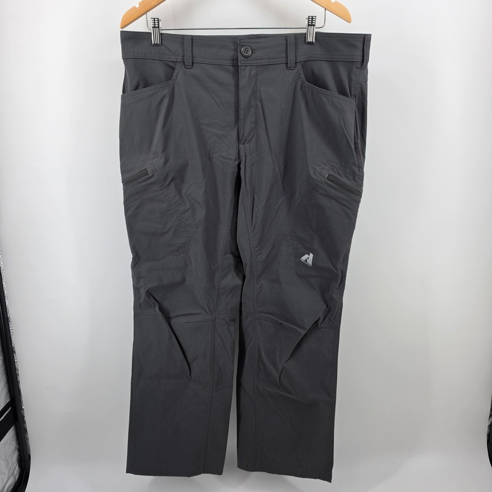 Eddie Bauer First Ascent Guide Pro Pants Mens 38x30 Gray Hiking Outdoor Stretch